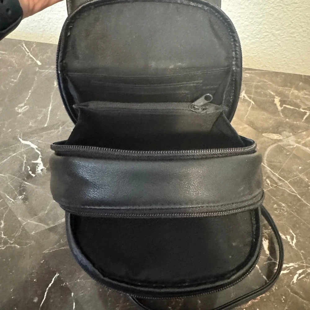 Rosetti Womens Mini Backpack Black Faux Leather Small Travel Bag Organizer Purse
